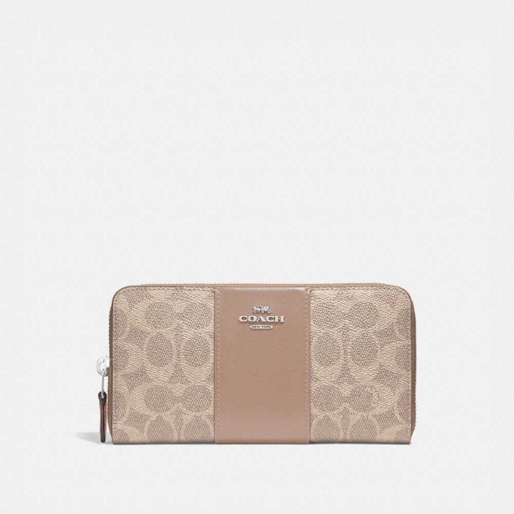 COACH® Accordion Zip Wallet In Colorblock Signature Canvas
