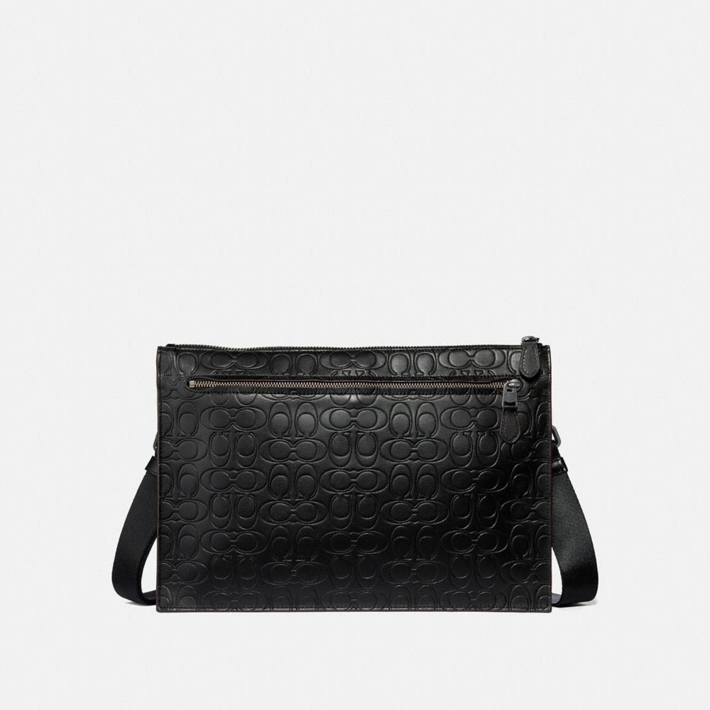 COACH® | Manhattan Convertible Slim Messenger In Signature Leather