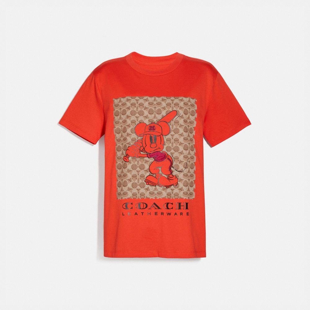 COACH® | Disney X Coach Baseball Mickey Mouse Signature T Shirt