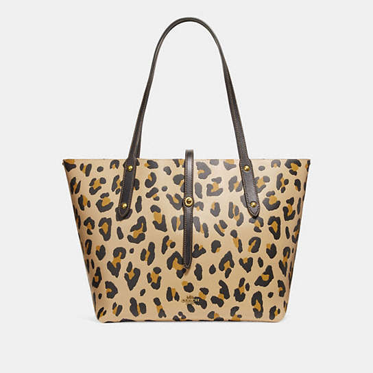 Market Tote With Leopard Print | COACH®