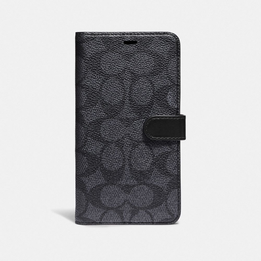 COACH® Iphone X/Xs Folio In Signature Canvas