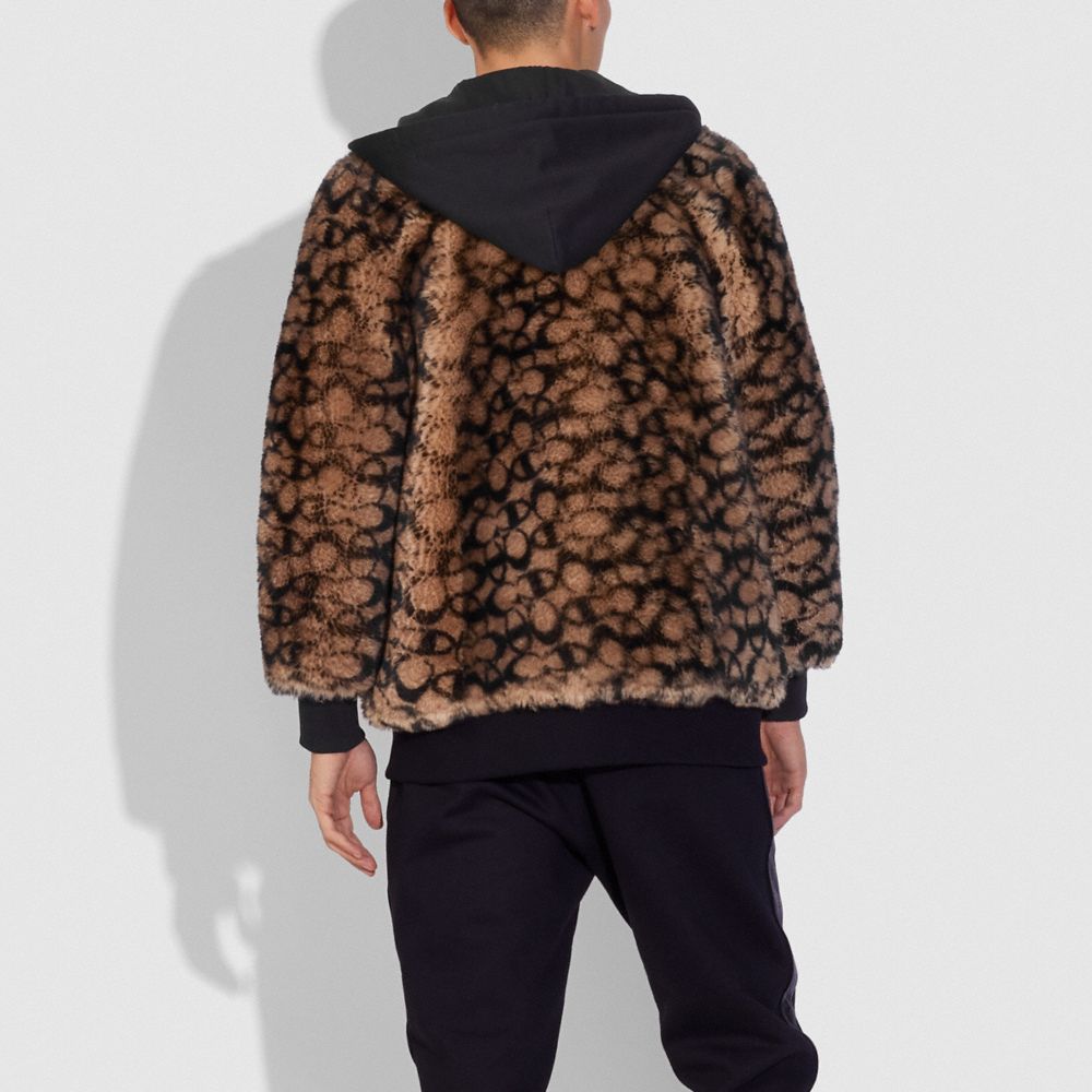 COACH® Coach X Champion Super Fleece Shearling Hoodie