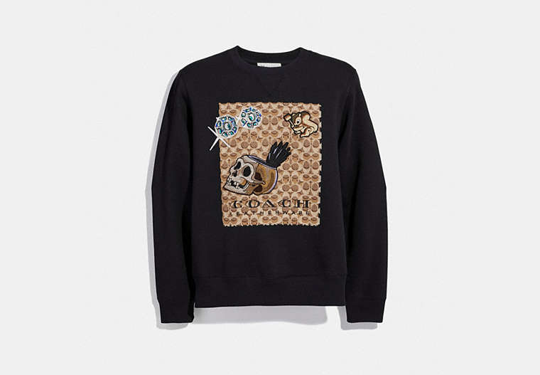 COACH® | Disney X Coach Signature Sweatshirt With Patches