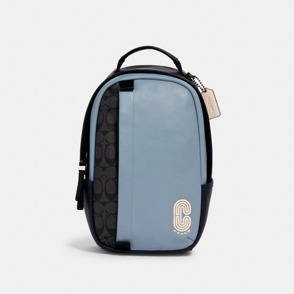 COACH® Outlet | Edge Pack In Colorblock Signature Canvas With Coach Patch