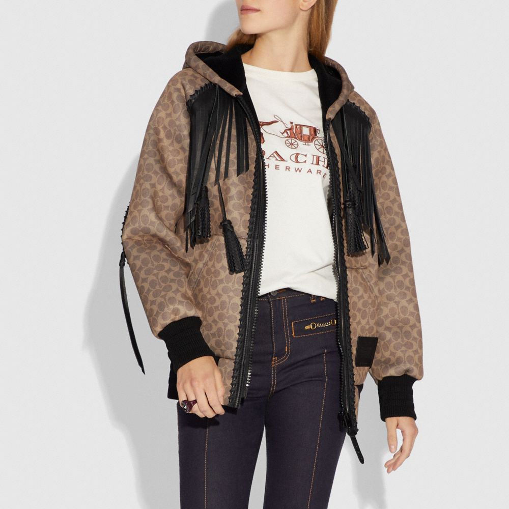 COACH®,Signature "Couch" Hoodie,,Scale View