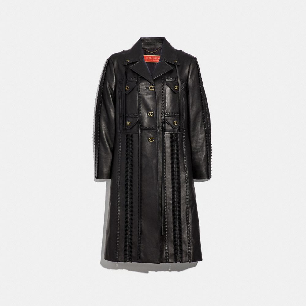 Embellished Leather Coat | COACH®