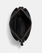 COACH®,HOUSTON FLIGHT BAG IN SIGNATURE LEATHER,Leather,Medium,Gunmetal/Black,Inside View,Top View