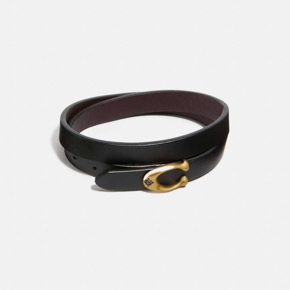 COACH® Signature Double Wrap Bracelet