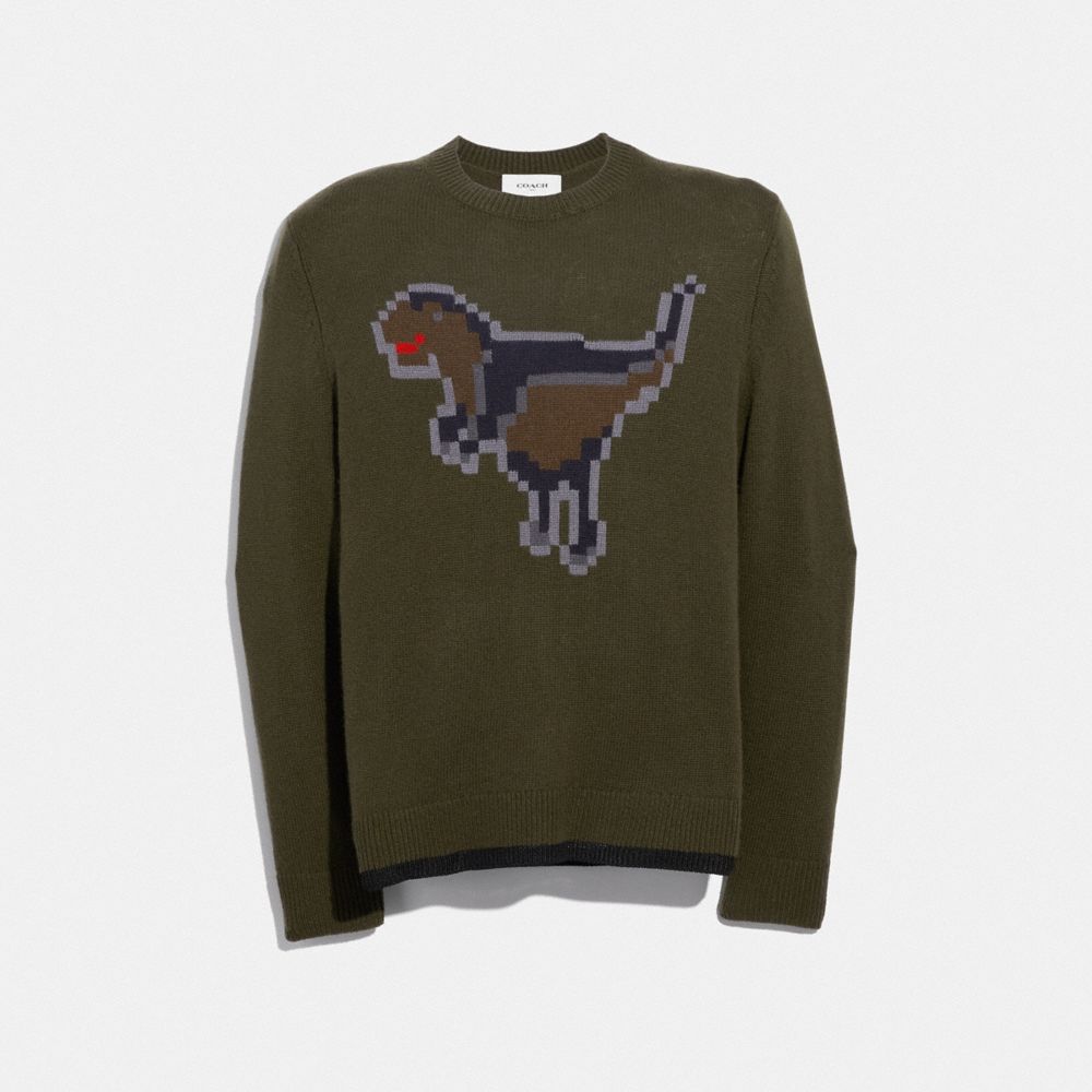 COACH® | Pixel Rexy Intarsia Sweater