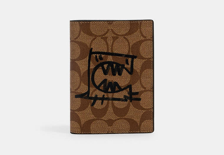 Passport Case In Signature Canvas With Rexy By Guang Yu image number 0