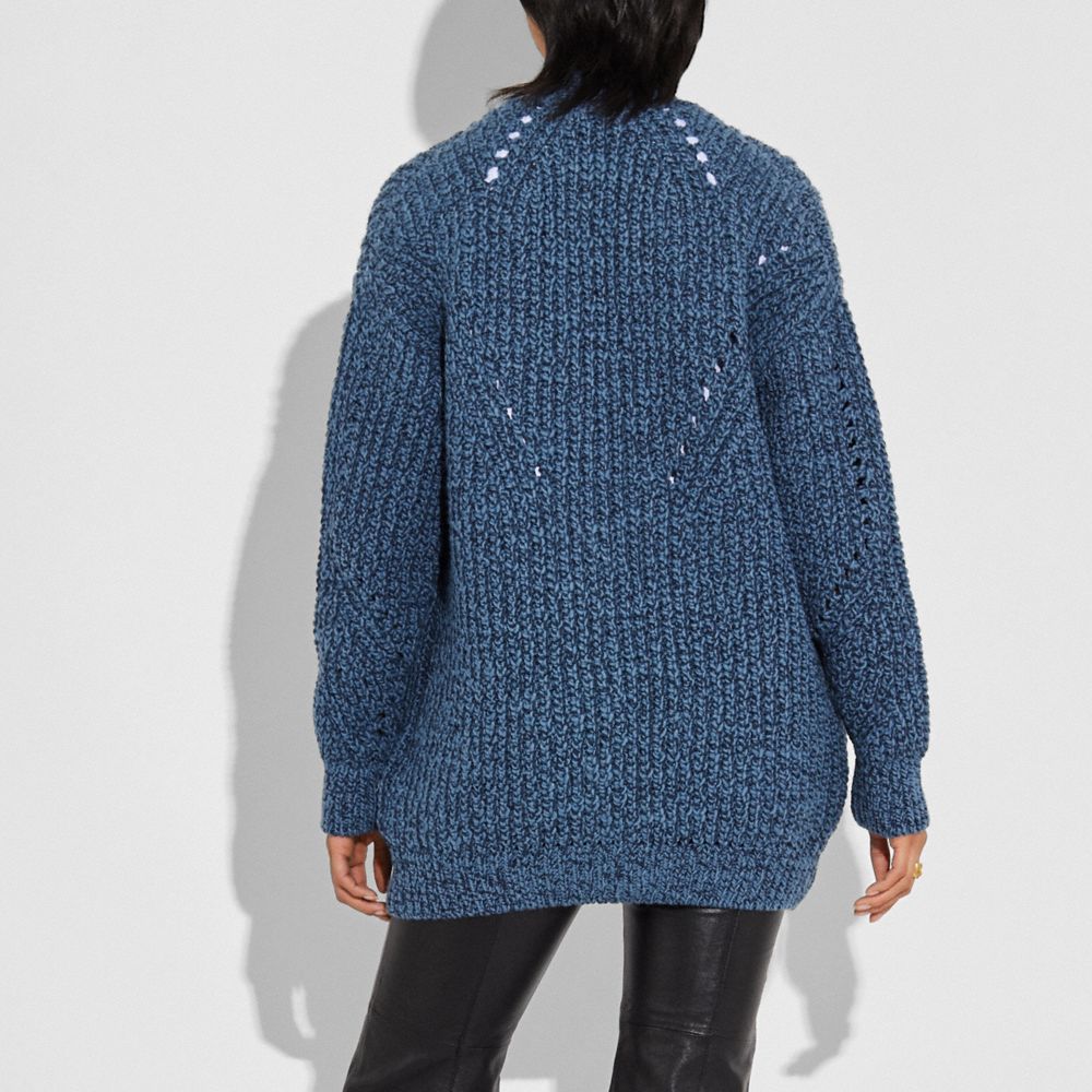 COACH®,Open Knit Cardigan,,Scale View