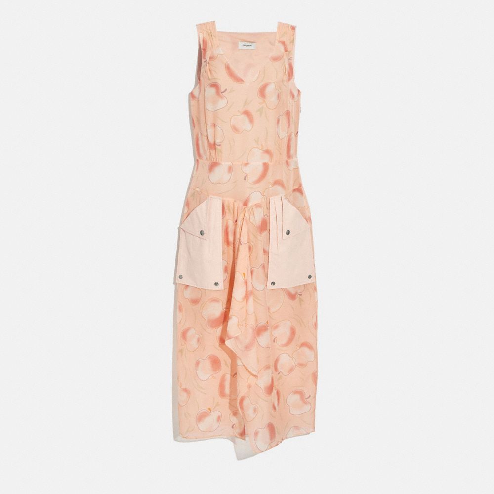 COACH® Apple Print Long Dress With Snap Pockets