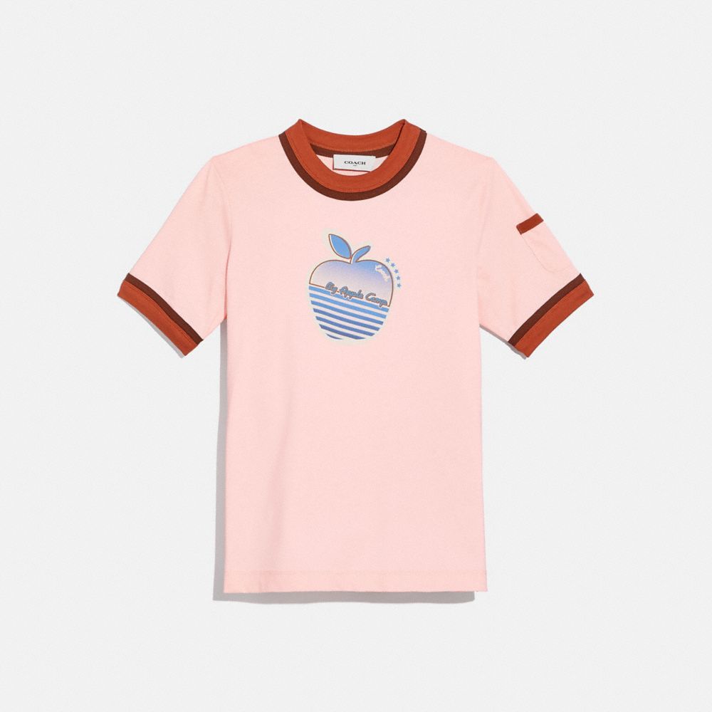 COACH® Apple Graphic Double Binding T Shirt
