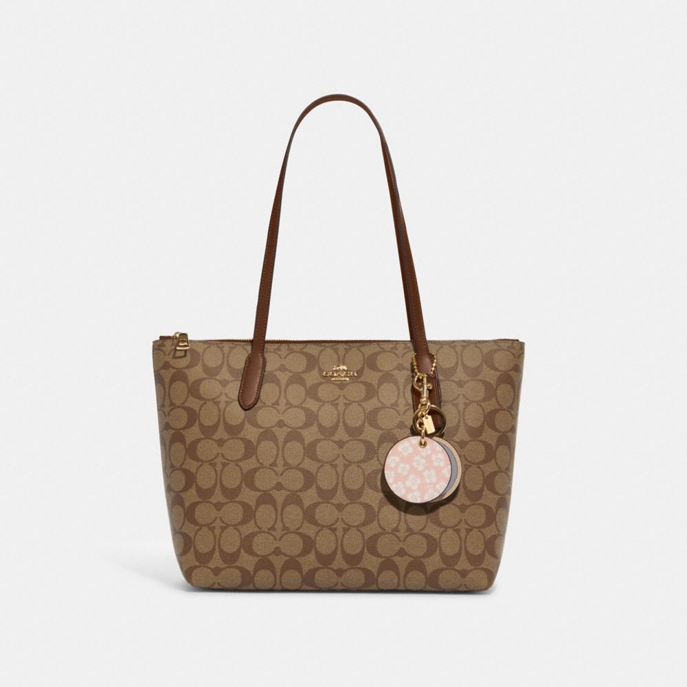 COACH® | Zip Top Tote & Bag Charm