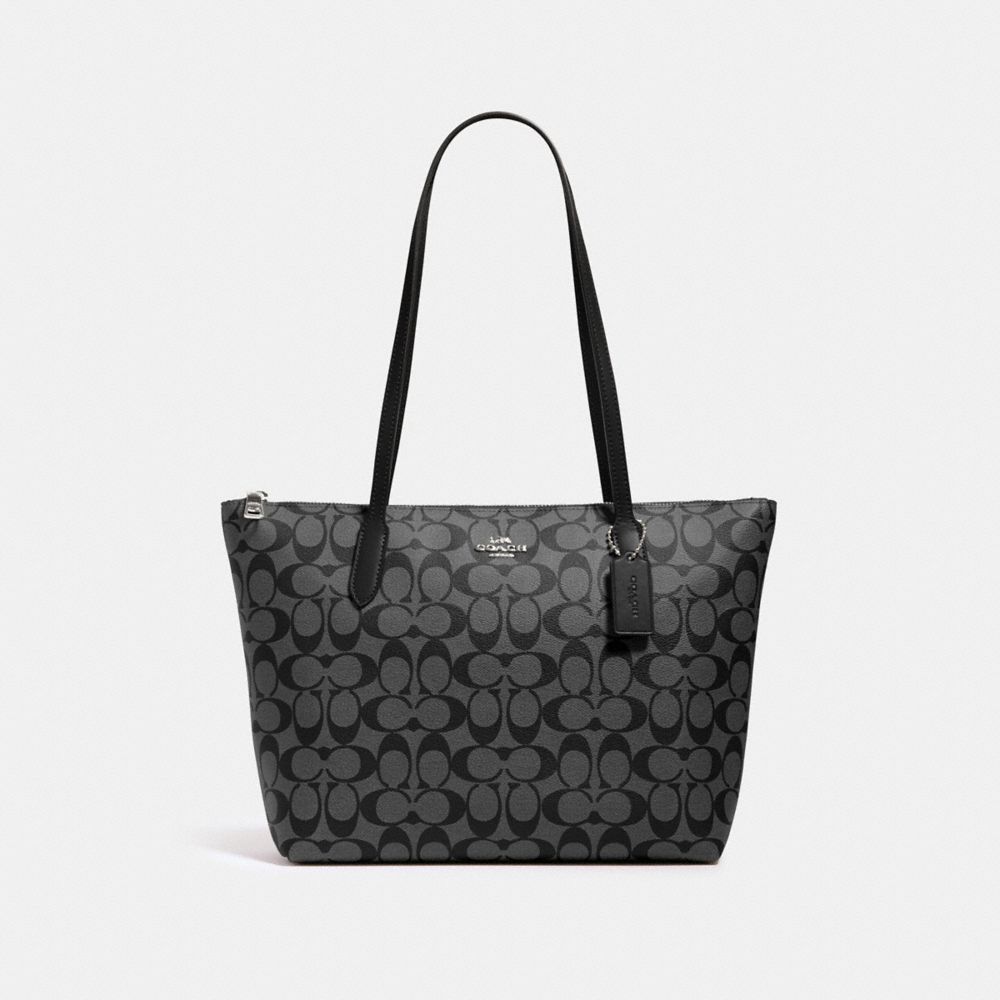 COACH® Outlet Zip Top Tote In Signature Canvas