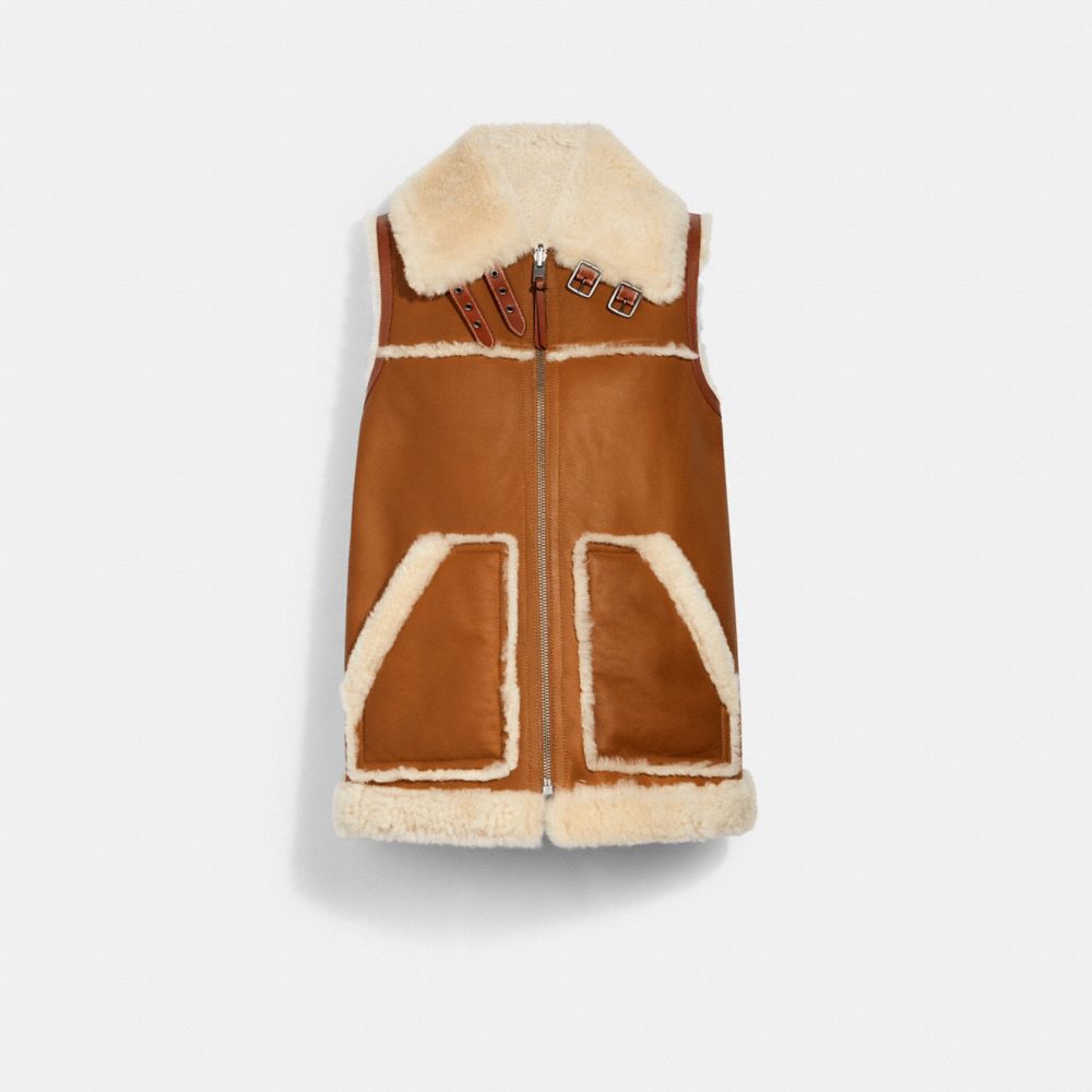 COACH® Reversible Shearling Vest