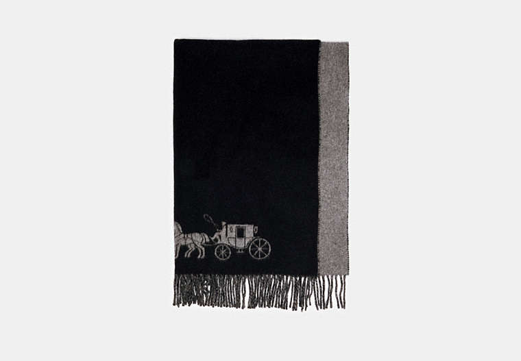 Horse And Carriage Double Face Oversized Muffler image number 0