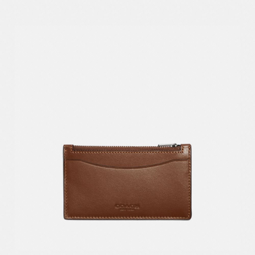 Leather Zip Card Case Wallet