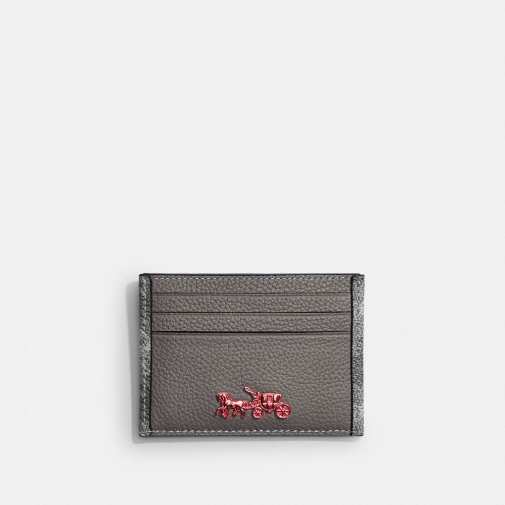 Card Case With Horse And Carriage Print