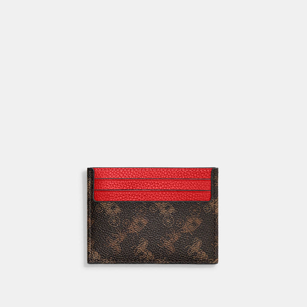 Coach Card Case With Horse And Carriage Print