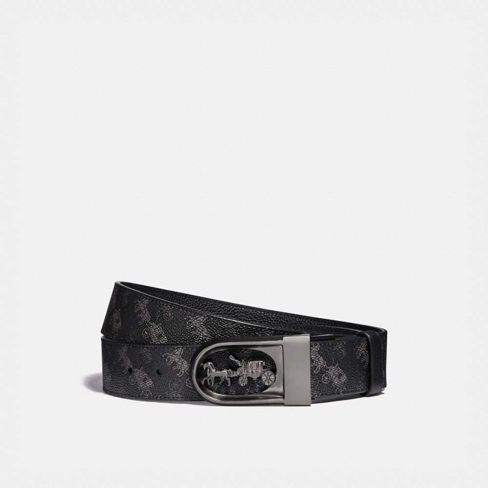 Coach Horse And Carriage Buckle Cut To Size Reversible Belt With Horse ...
