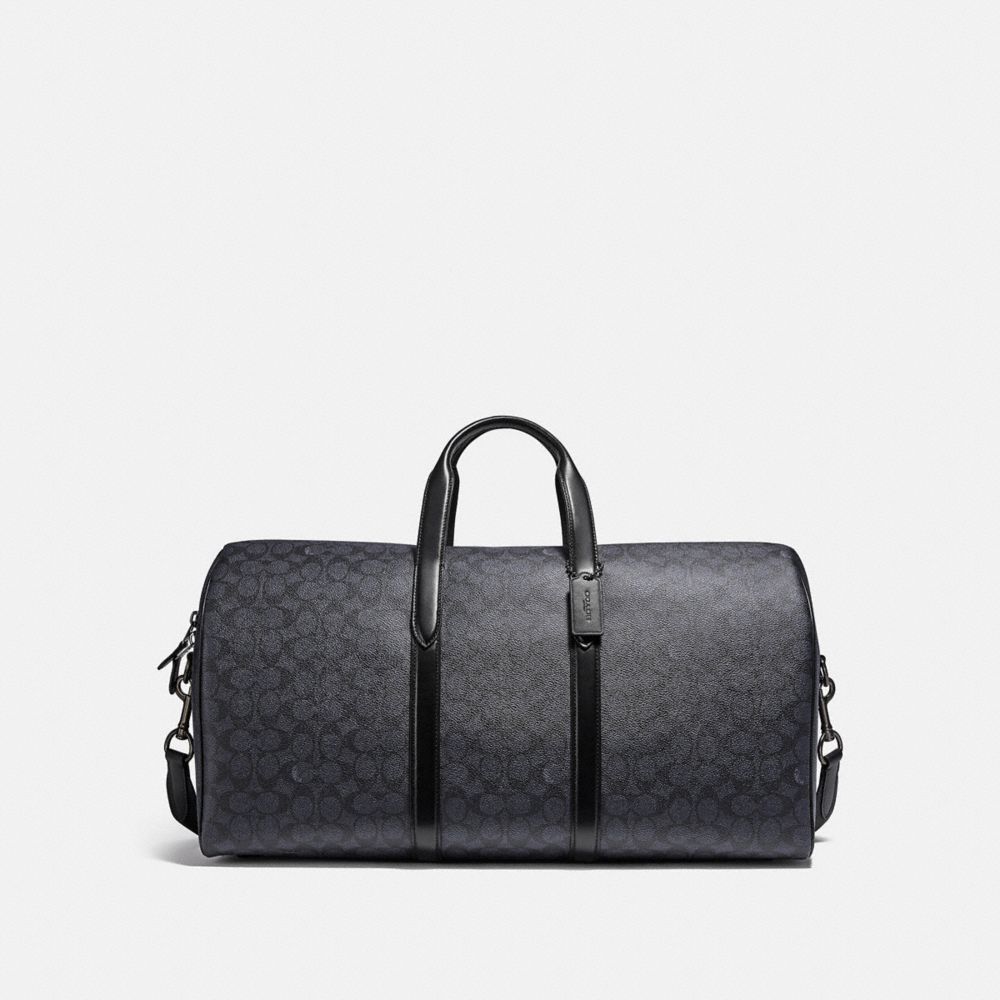 COACH Bleecker Monogram Duffle In Signature Coated Canvas In Black For