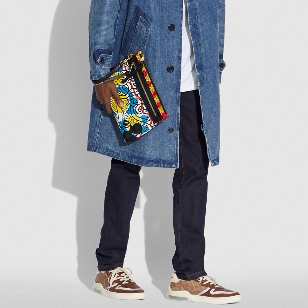 COACH® | Disney Mickey Mouse X Keith Haring Academy Pouch