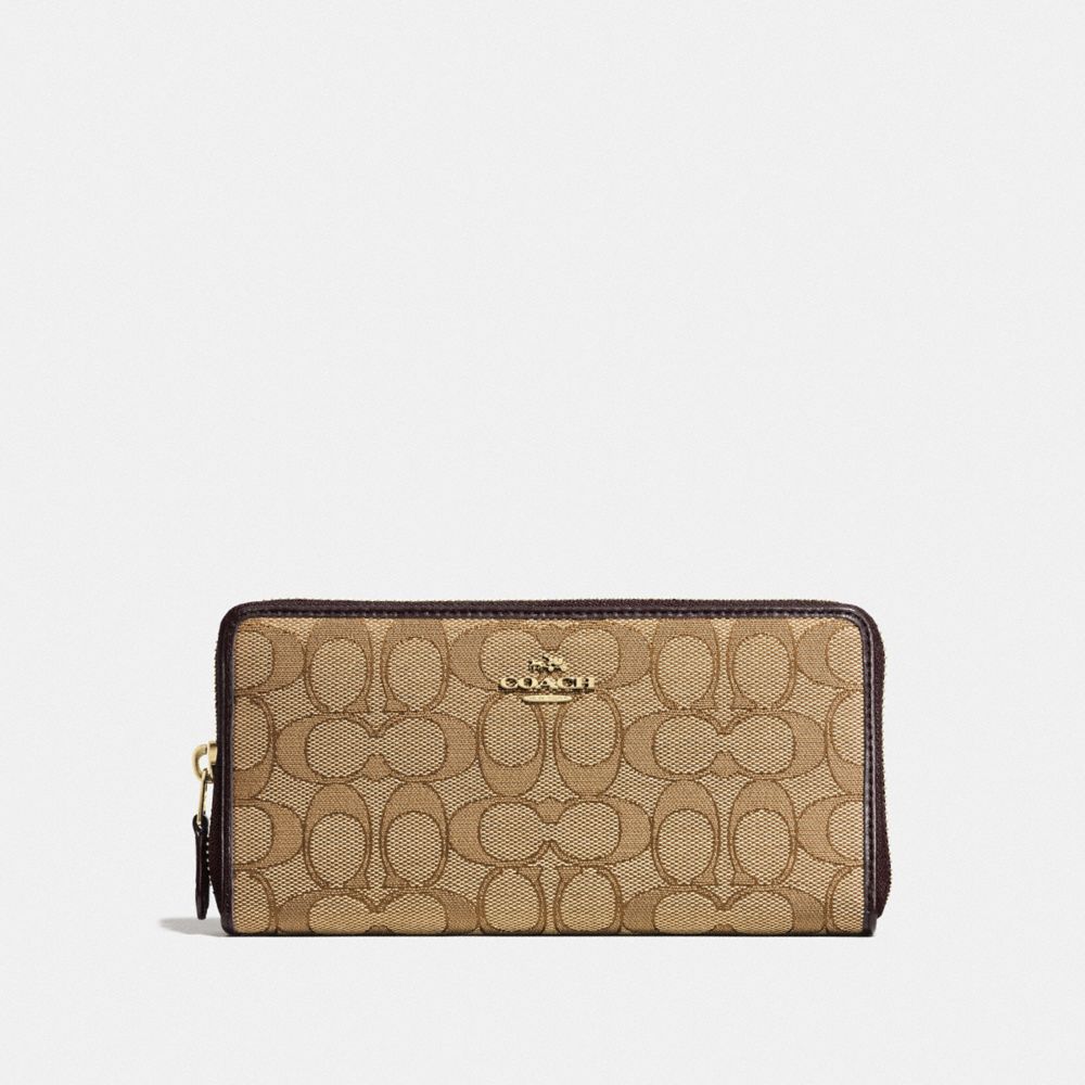 COACH® Accordion Zip Wallet In Signature Jacquard