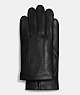 COACH®,LEATHER GLOVES,n/a,Black,Front View