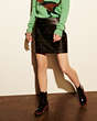Star Stud Leather Mini Skirt