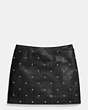 Star Stud Leather Mini Skirt
