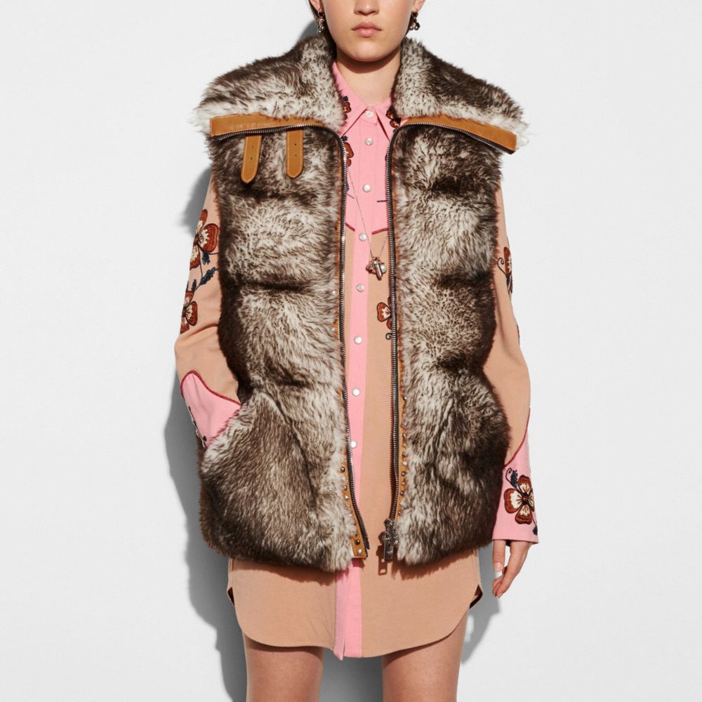 shearling puffer