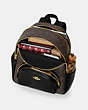 COACH®,COURT BACKPACK IN SIGNATURE CANVAS,pvc,Large,Office,Gold/Brown Black,Inside View, Top View