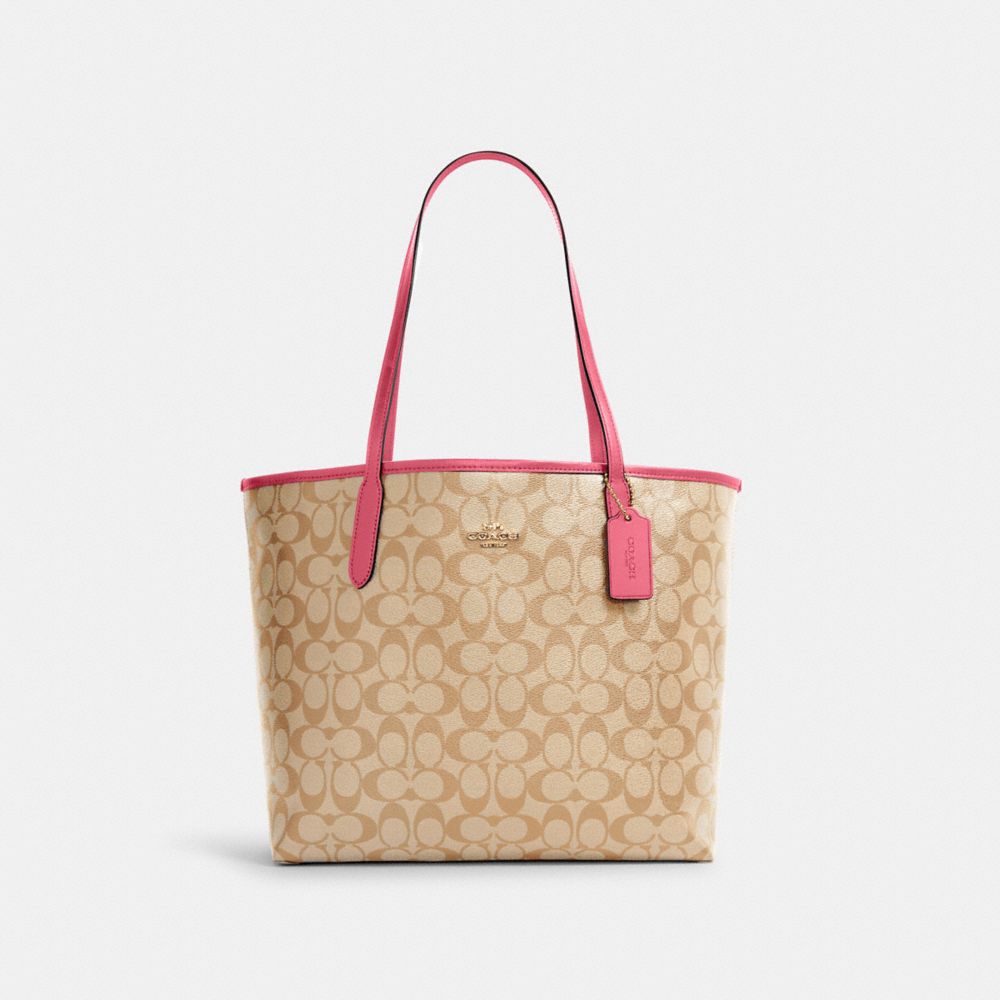 Total 83+ imagen coach city tote pink