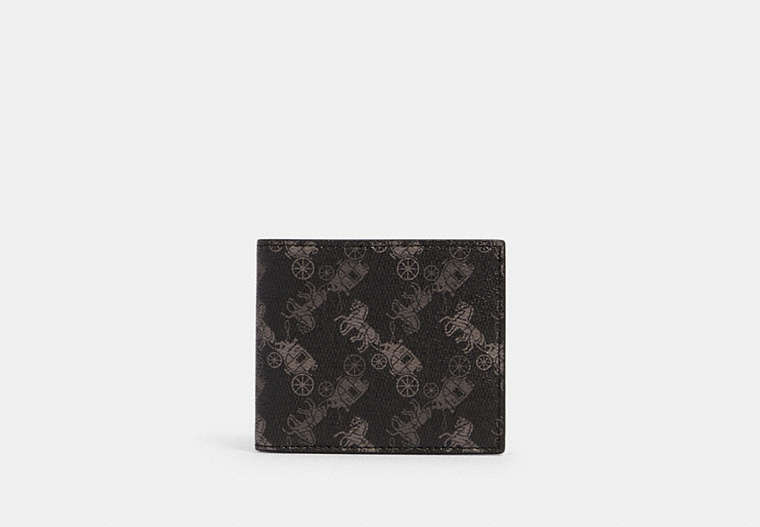 Id Billfold Wallet With Horse And Carriage Print