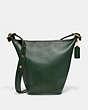 COACH®,DUFFLE 16,Smooth Leather,Small,Brass/Hunter Green,Front View