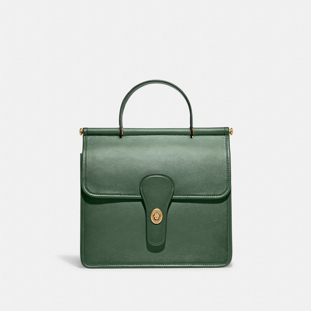 Coach Willis Top Handle In Brass/hunter Green ModeSens