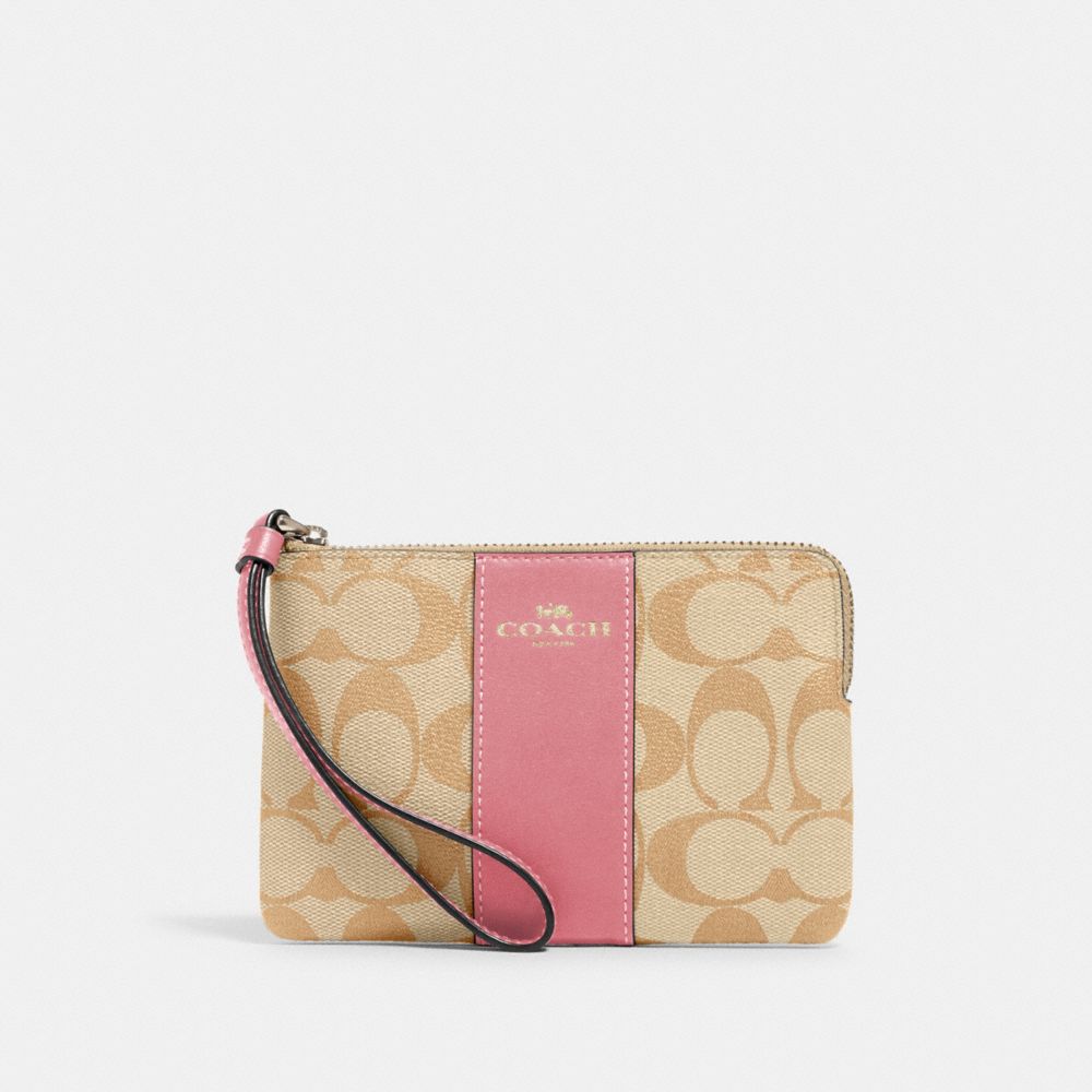 COACH OUTLET® Corner Zip Wristlet In Signature Canvas