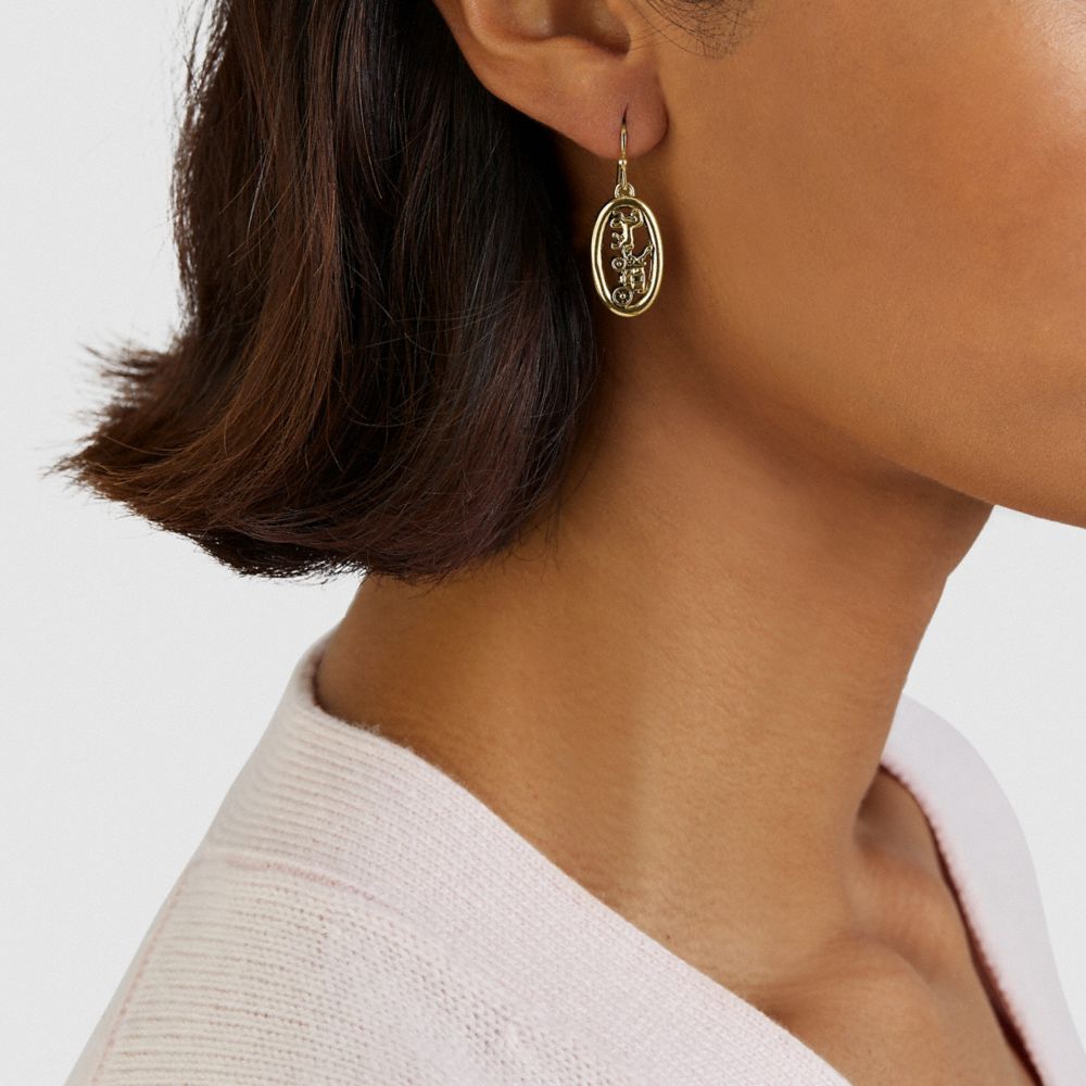 Horse And Carriage Oval Earrings | COACH®