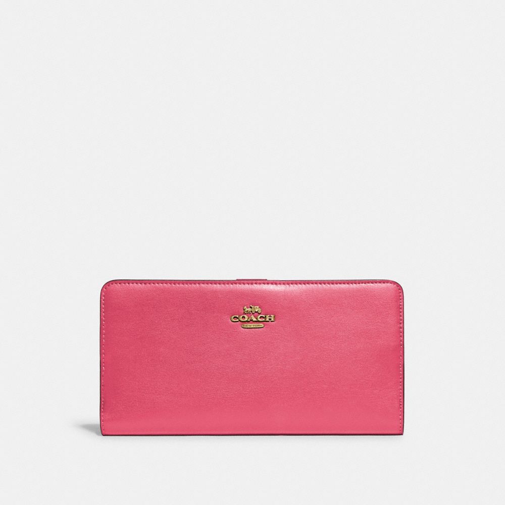 Coach Skinny Wallet In Color<lsn_delimiter>brass/petunia