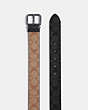 COACH®,ROLLER BUCKLE CUT-TO-SIZE REVERSIBLE BELT, 38MM,pvc,Gunmetal/Tan Charcoal,Angle View