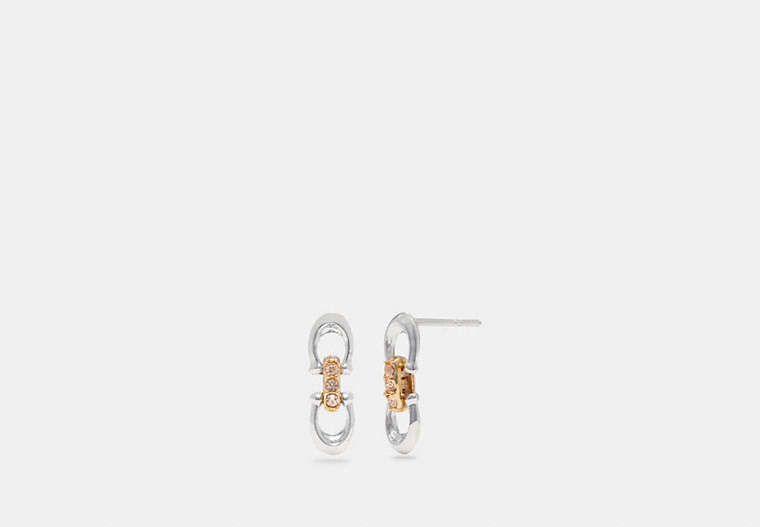 Linked Signature Stud Earrings image number 0
