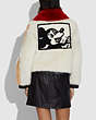 COACH®,DISNEY MICKEY MOUSE X KEITH HARING SHEARLING JACKET,Shearling,Cream,Scale View
