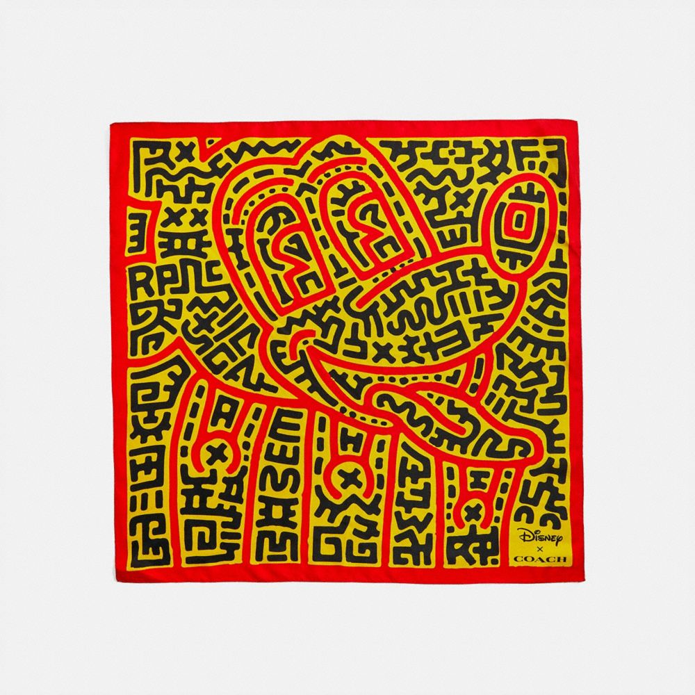 COACH® Disney Mickey Mouse X Keith Haring Silk Bandana