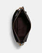 COACH®,PENNIE SHOULDER BAG,Pebbled Leather,Large,Gold/Black,Inside View,Top View