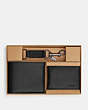 COACH®,BOXED 3-IN-1 WALLET GIFT SET,Mini,Black,Front View