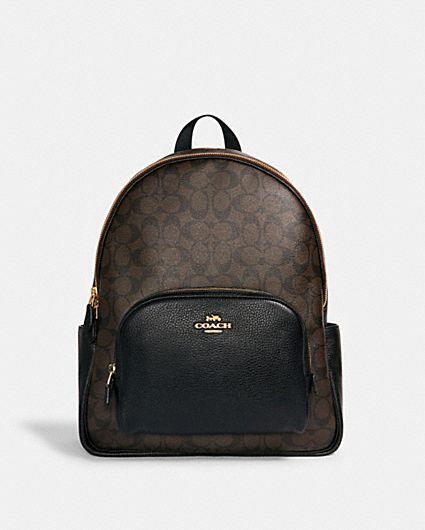 COACH® Outlet | Large Court Backpack In Signature Canvas