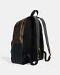 COACH®,LARGE COURT BACKPACK IN SIGNATURE CANVAS,pvc,Large,Everyday,Gold/Brown Black,Angle View