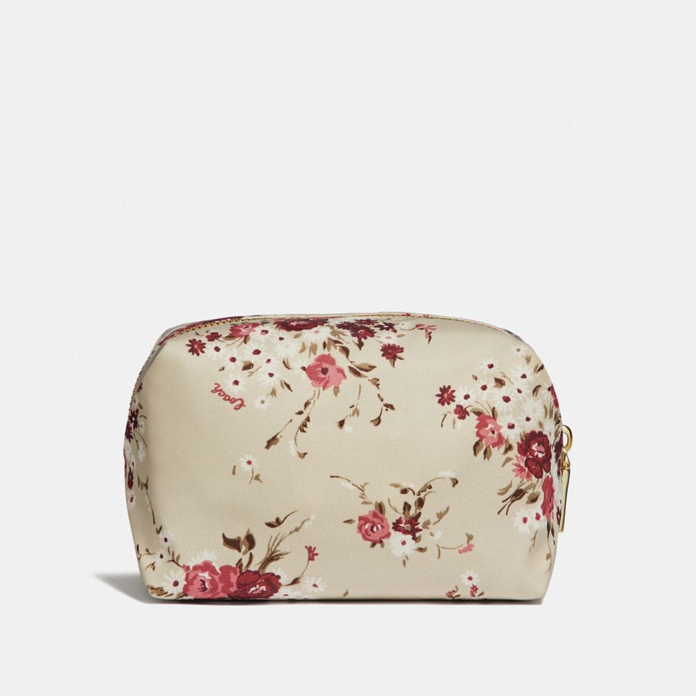 Small Boxy Cosmetic Case With Floral Bundle Print | COACH®