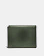 COACH®,TRIFOLD CARD WALLET,Leather,Olive,Front View